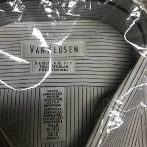 VANHEUSEN MENS DRESS SHIRT NWT 15 1/2 34/35